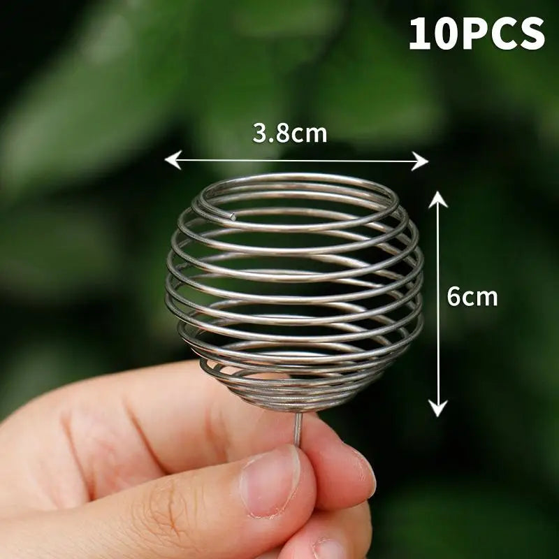 ▶10Pcs Stainless Steel Automatic Fertilizer Box Column Shape Slow Release Plant Fertilizer Baskets Resisting Rust Planting Box Zpaxo A2