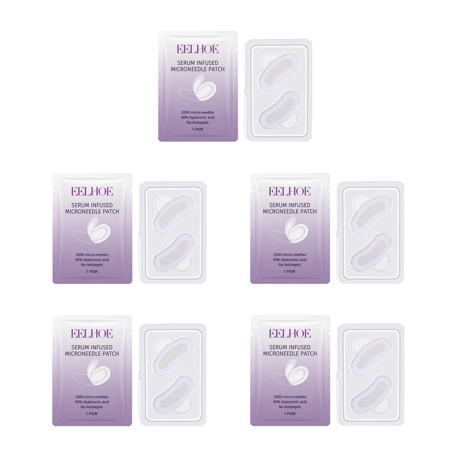 Collagen Microneedle Eye Patches – Dark Circles & Anti-Wrinkle Microneedle Eye Patch Zpaxo 5 pairs