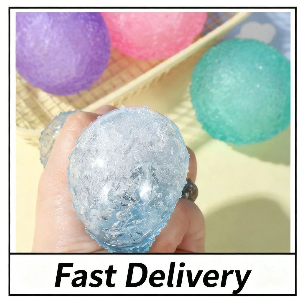 1pc high-end Squishy Multicolor Texture Ice Ball Squeeze Toy for Kids Adult Soft Pinch Pop Fidget Toys Children Halloween Christ Zpaxo