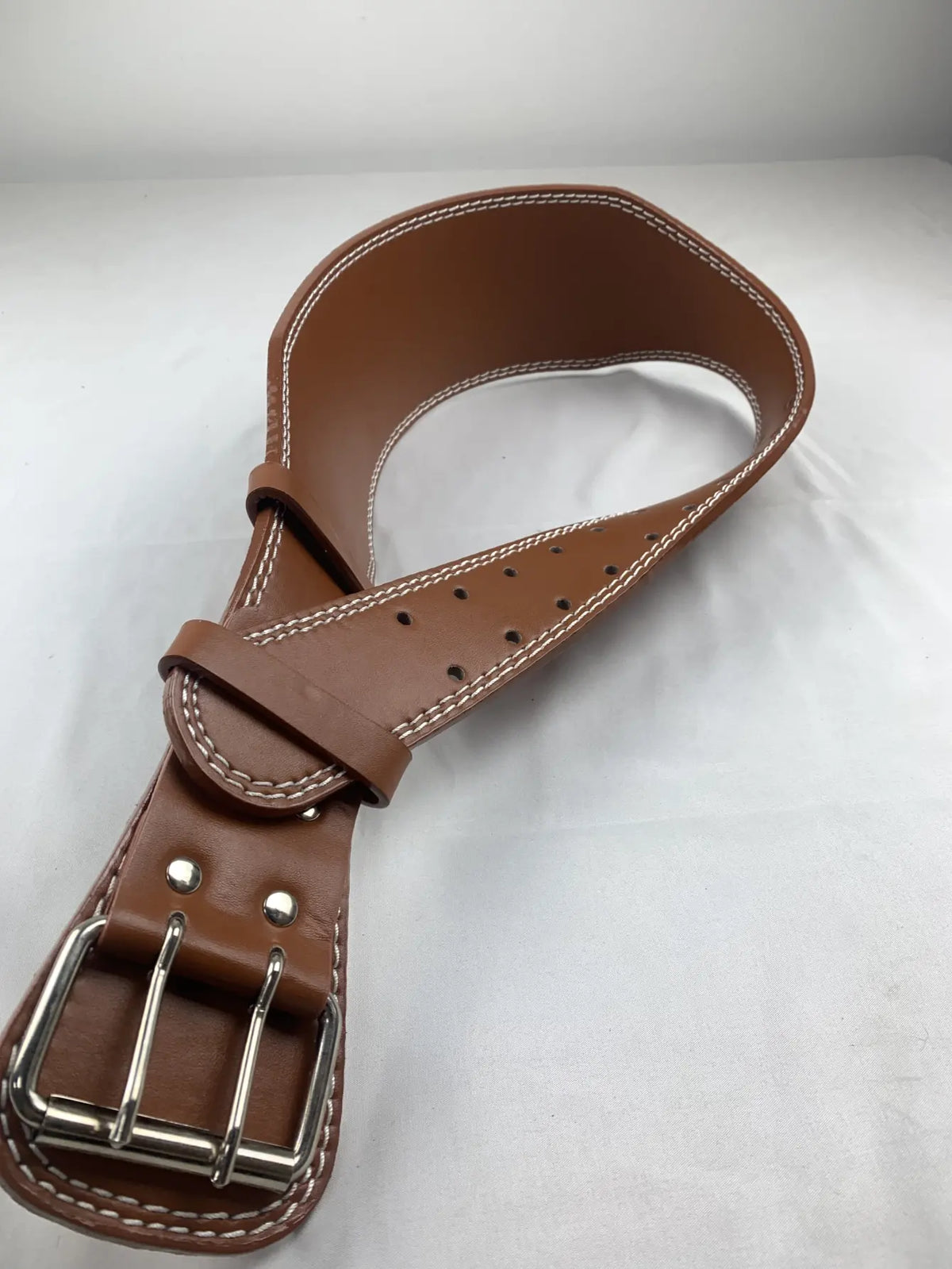 Waist Support Sports Safety Belt Protection Fitness Deep Squat Hard Pull Weightlifting Belt PU Leather Fitness Belt Protection Zpaxo brown without sponge S