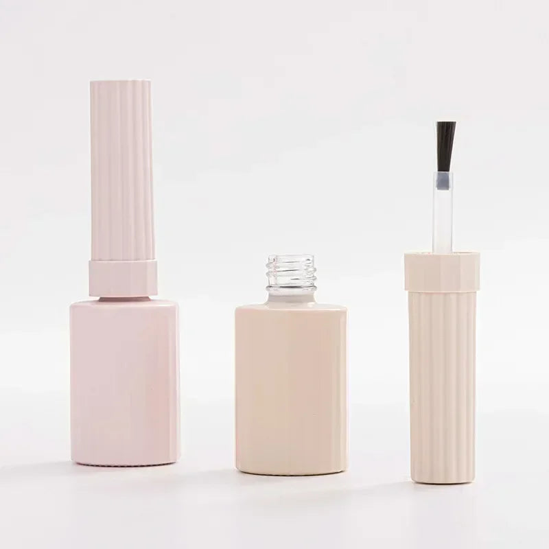 New 10pcs/set 12ml Empty Nail Polishing Bottle Nail Gel Empty Bottle with Brush Glass Empty Blending Bottle Touch-up Container Zpaxo