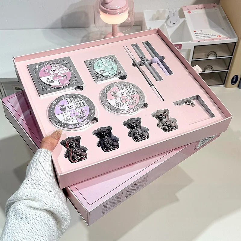 Bear Paradise Full Makeup Set - All-in-One Kit, Long-Lasting Natural Finish for Everyday & Glam Looks Zpaxo set