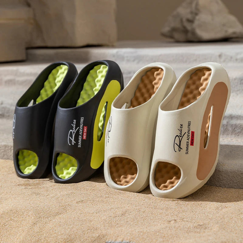 Summer Men's Massage Slippers Indoor Outdoor Sandals Beach Men Casual