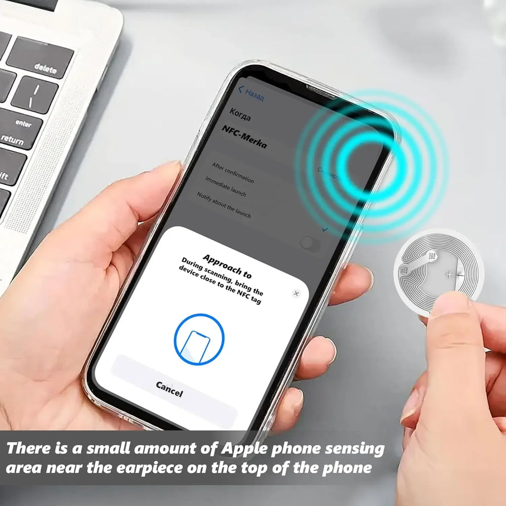 10 Ntag 215 NFC Phone Available RFID Tag Stickers Adhesive Label Zpaxo