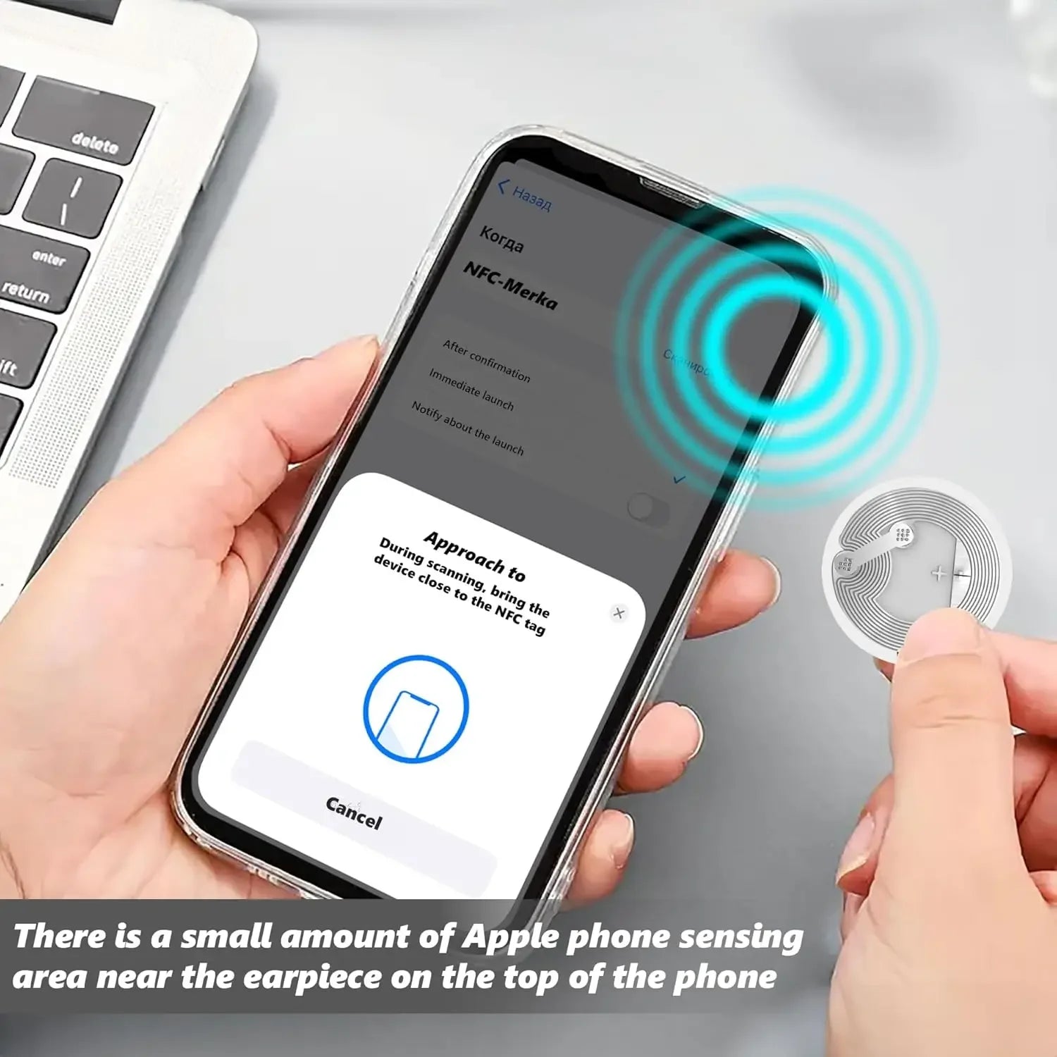 10 Ntag 215 NFC Phone Available RFID Tag Stickers Adhesive Label Zpaxo