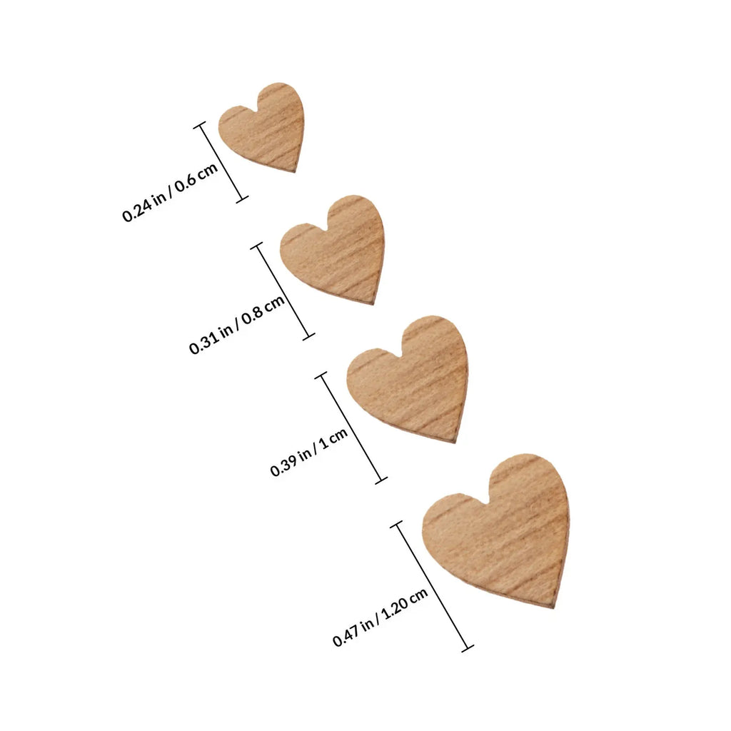 Wooden Heart Slices Natural Craft Cutouts DIY Valentine Day Projects