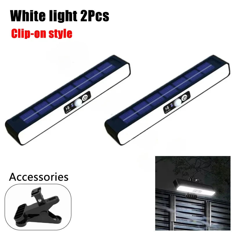 Clip Solar Motion Sensor Lights Outdoor 36LED Waterproof Fence Wall Zpaxo White light Clip 2PC