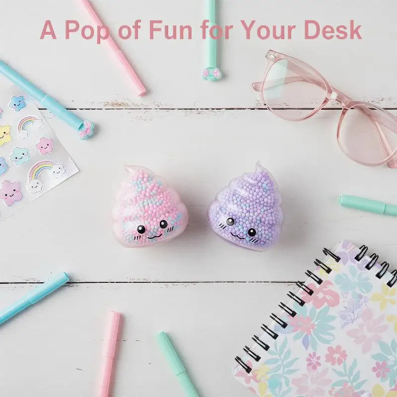 Squishy Poop Stress Relief Balls Colorful Fidget Toys Girls Kids Zpaxo