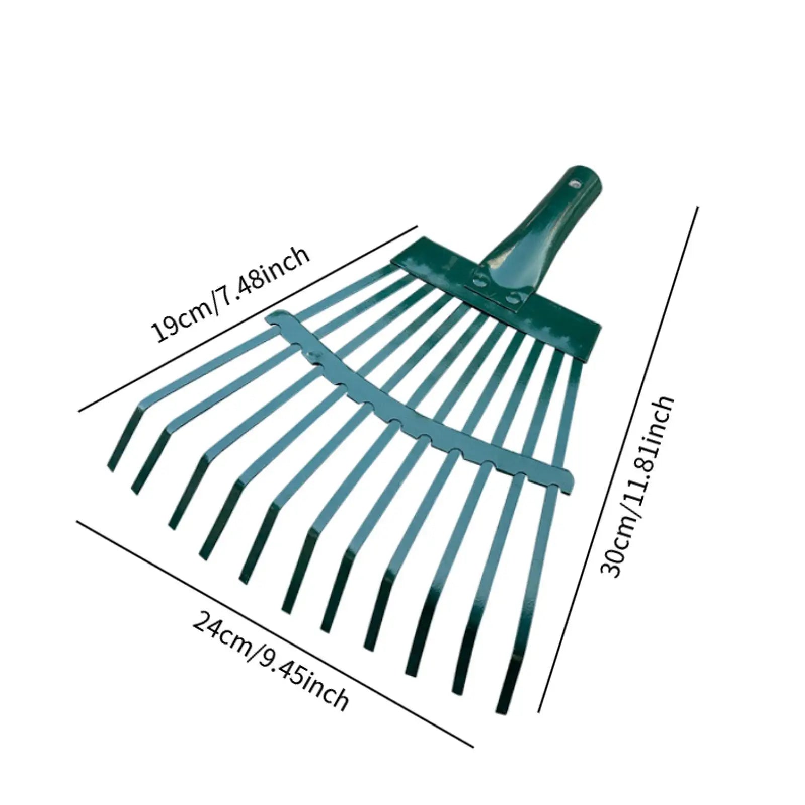 Garden Rake Head Only Landscape Backyard Leaf Rake Head Hand Rake Head for Planting Picking Leaves Grass Clippings Shrub Weeding Zpaxo