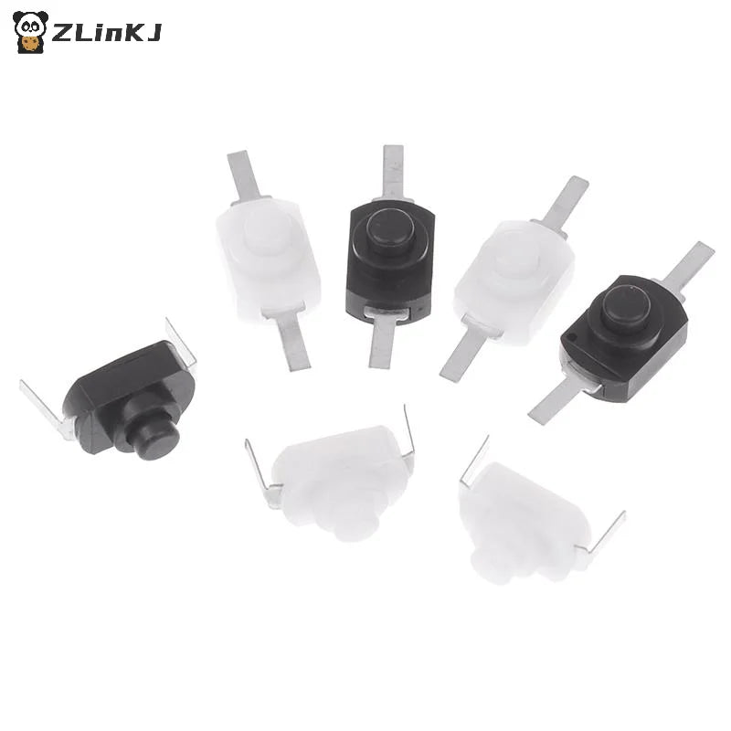 ▶10/20/50PCS 1208YD 1288BM Mini Push Button Switch Self Lock Switch Latching On-Off Micro Switch For Electric Torch Flashlight Zpaxo