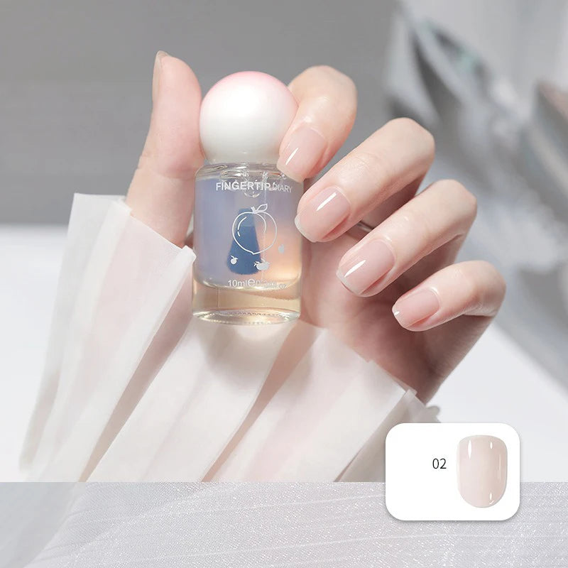 No-bake Nail Polish Polarized Nude Nails Art Tearable Quick Dry Zpaxo 02