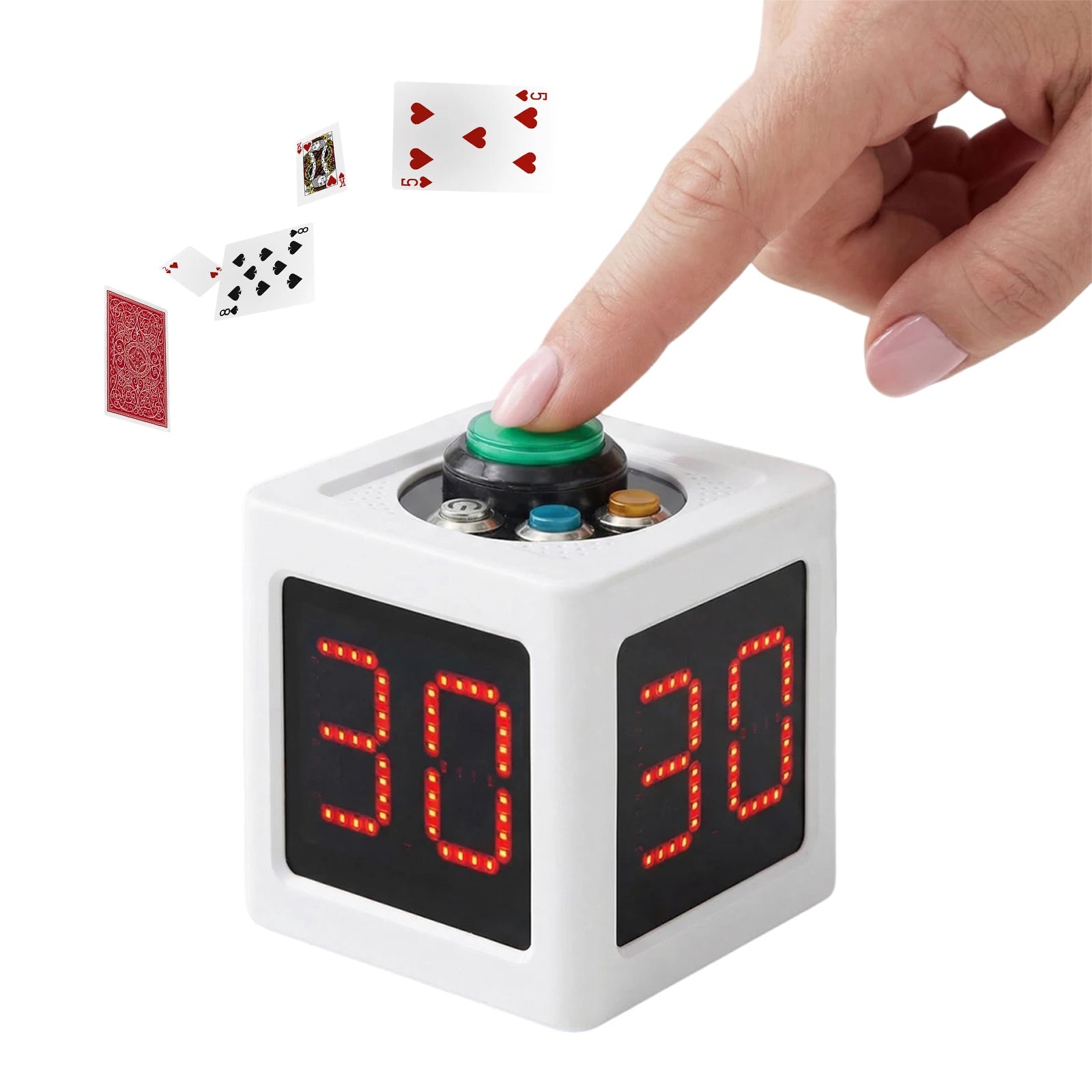 4 Sides Cube Timer Poker Shot Clock Digital Display 5-Level