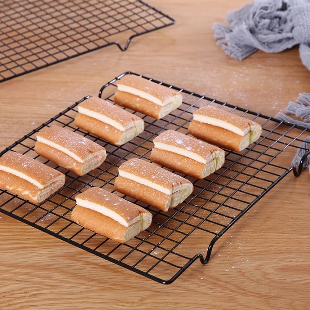 Stainless Steel Cooling Rack Cake Baking Rack for Roasting Grilling Drying BBQ Bread Baking Sheet Pan Zpaxo