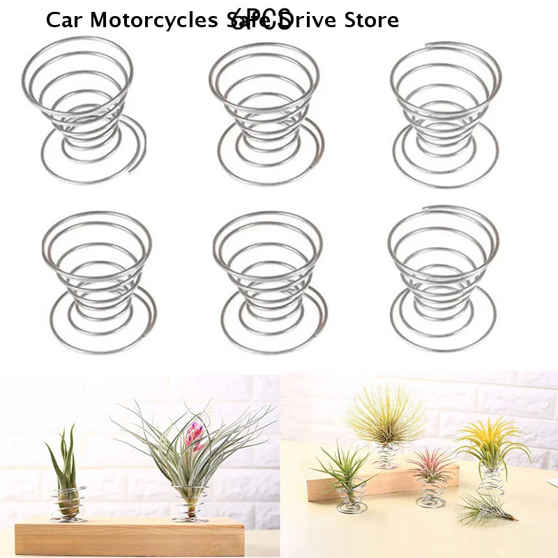 CM6 Flower Pot Stainless Steel Air Plant Stand Container Tillandsia