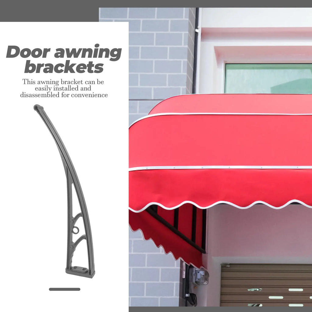 Plastic Steel Awning Bracket Reinforced Support Outdoor Patio Window Door Canopy Brackets for Balcony Roof Overhangs Wind Zpaxo