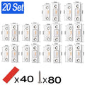 Self Adhesive Magnetic Cabinet Catches Invisible Magnets Door Stopper Patch Furniture Drawer Window Door Closer Latch Zpaxo 20 Set-Silver