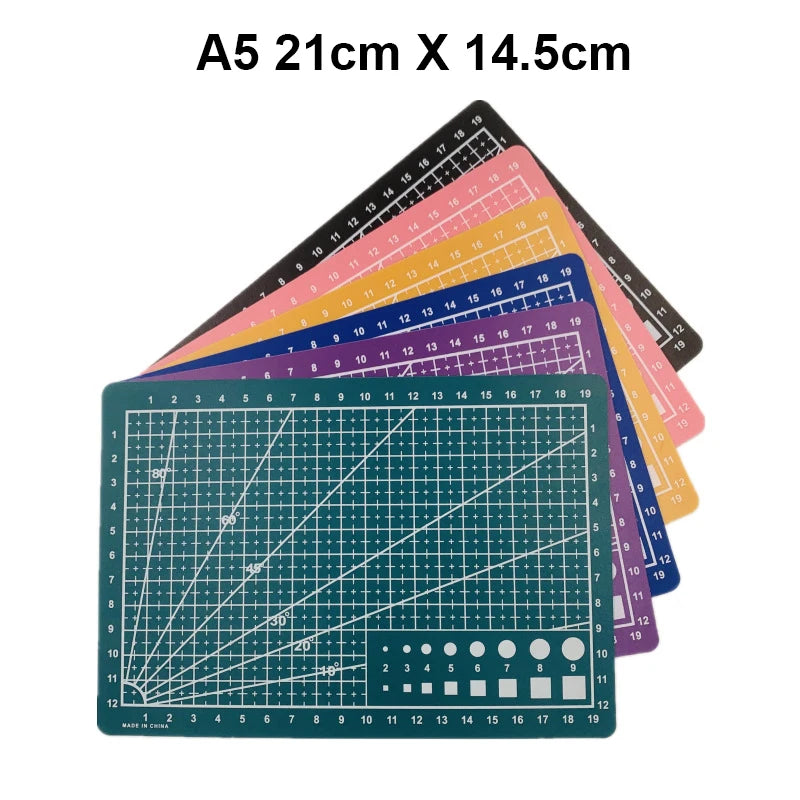 A3/A4/A5 Multifunctional Craft Cutting Pad PVC Table Pad Leather Process Anti Cutting Single-Sided Carving DIY Self-Healing Pad Zpaxo