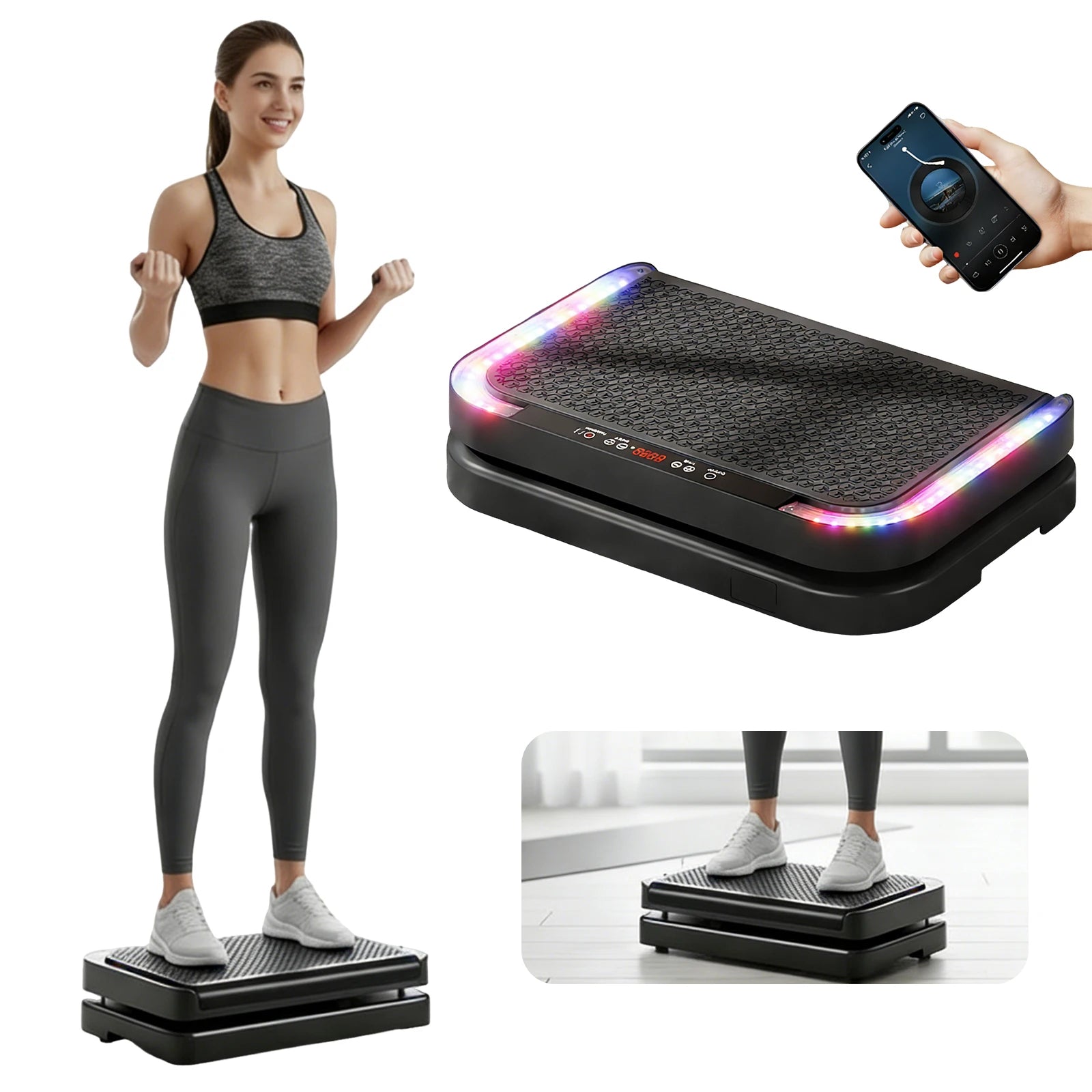 Standing Shaking Machine Rope Abdominal Workout Equipment 200 Modes