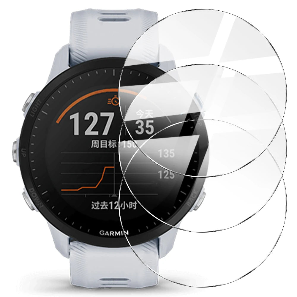 Screen Protector For Garmin Forerunner 55 235 245 245M 255 255S 645 935 945 955 9H Tempered Glass Anti-Scratch Film Accessories Zpaxo 3PCS Glass Forerunner 955