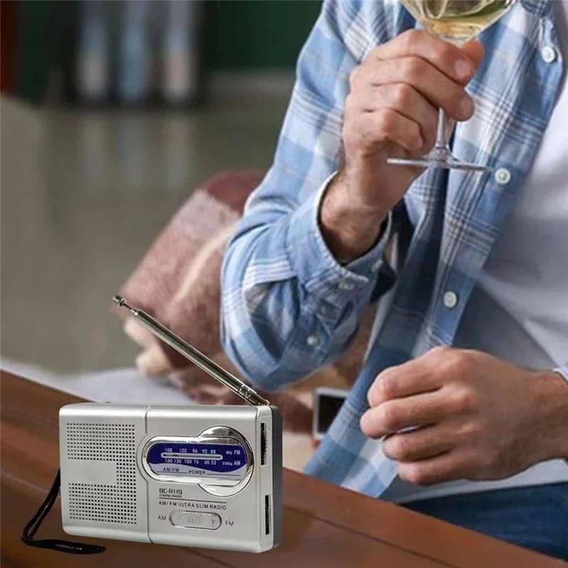 BC-R119 Radio AM FM Battery Operated Pocket Reception Long Lasting Zpaxo