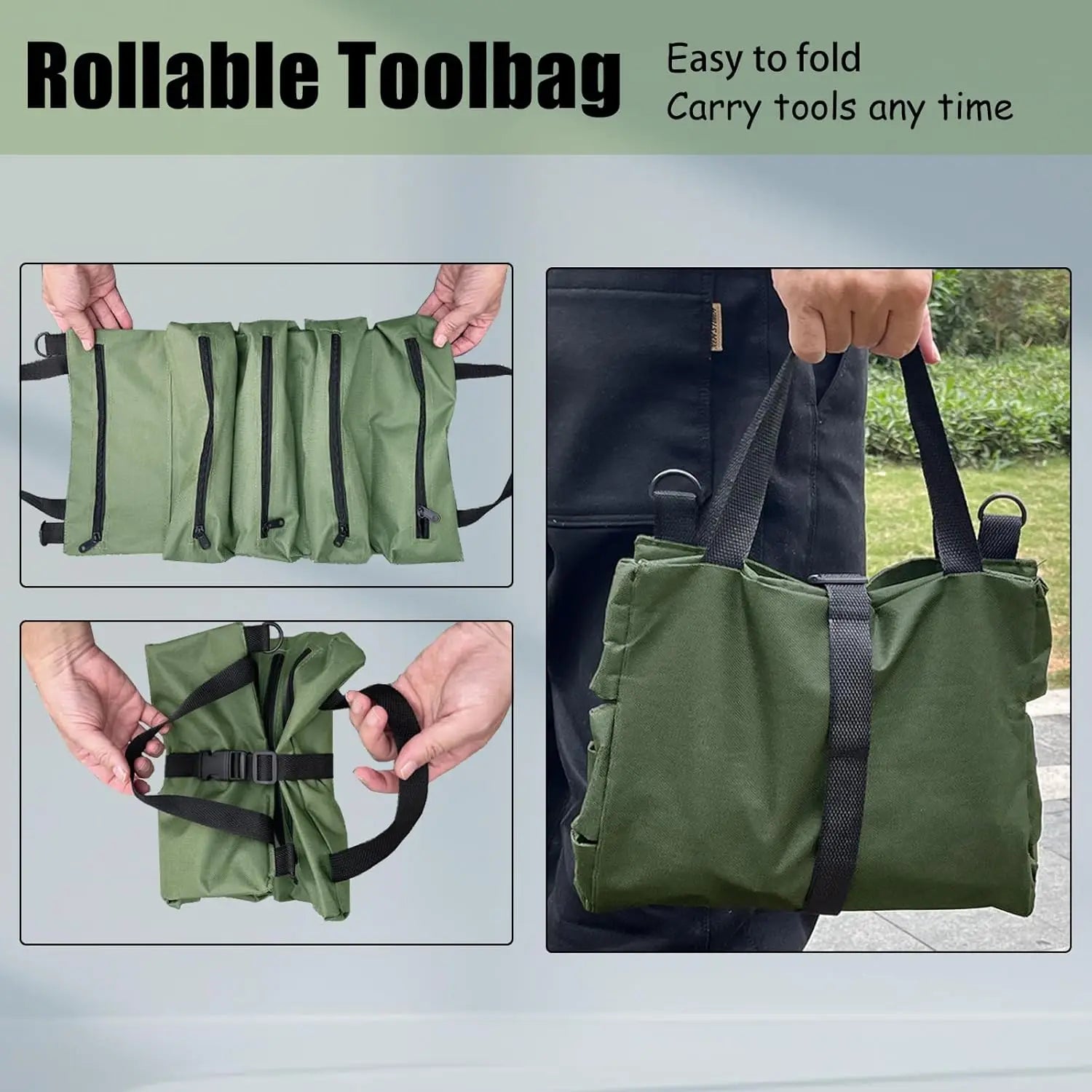Oxford Fabric Tool Storage Bag All-in-one Wrench Bit Organizer Heavy
