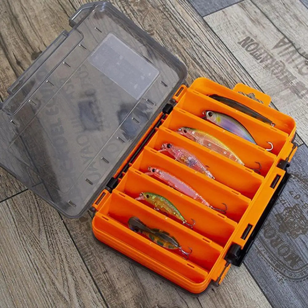 Double-Sided Fishing Tackle Box – 14 Compartments, 5 Colors Fishing Tackle Box Zpaxo