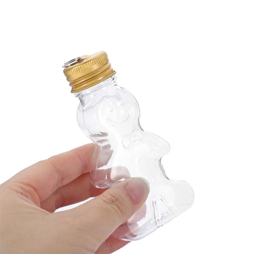 Christmas Gingerbread Man Mini Bottle – Candy & Drink Jar Mini Holiday Bottle Zpaxo