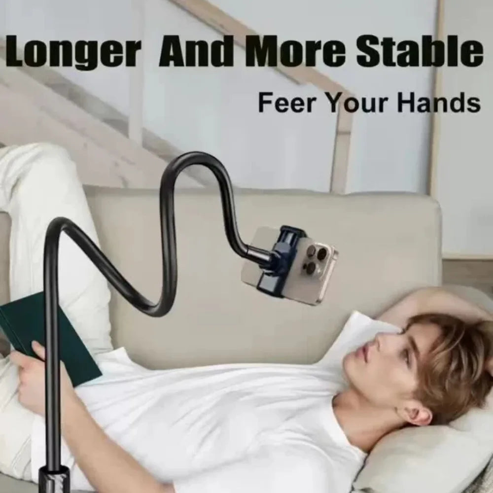 Flexible Gooseneck Phone Holder Long Arm Clamp Designed Lazy Use