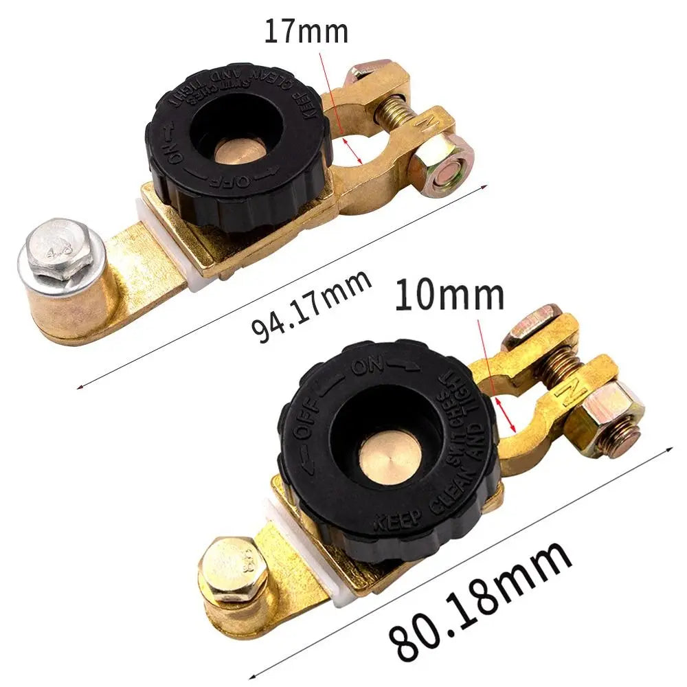 10/17mm Car Battery Disconnect Switch Battery Cut-off Quick Cut-off Car Battery Terminal Isolator Durable Zpaxo