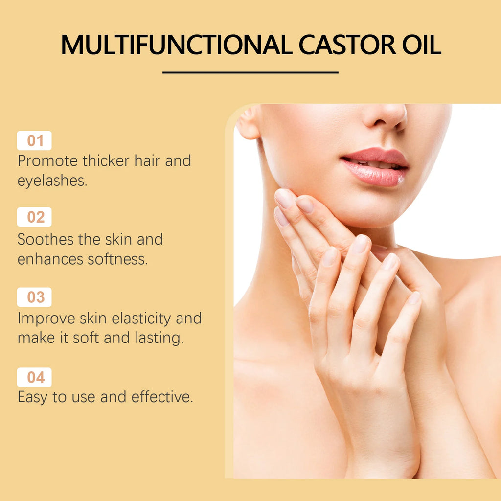 Organic Castor Oil for Hair, Eyebrows & Skin – 100ml Castor Essential Oil Zpaxo