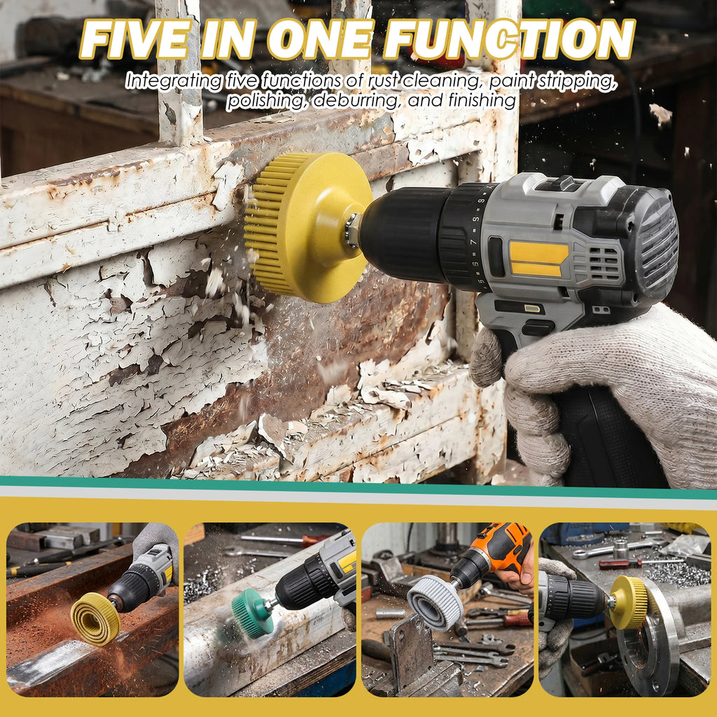 Abrasive Bristle Disc Rust Paint Removal Brush 2 Inch 1/4 Inch Shank Rotary Tool Abrasive Coating Wheel For Drill Metal Polishin Zpaxo