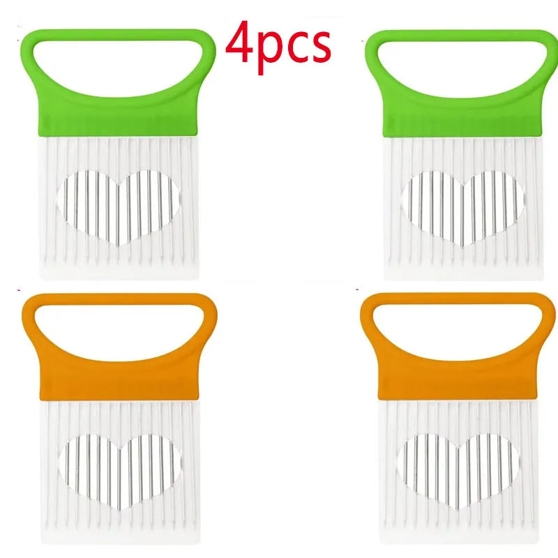 Stainless Steel Onion Holder Slicer Fork – Vegetable & Tomato