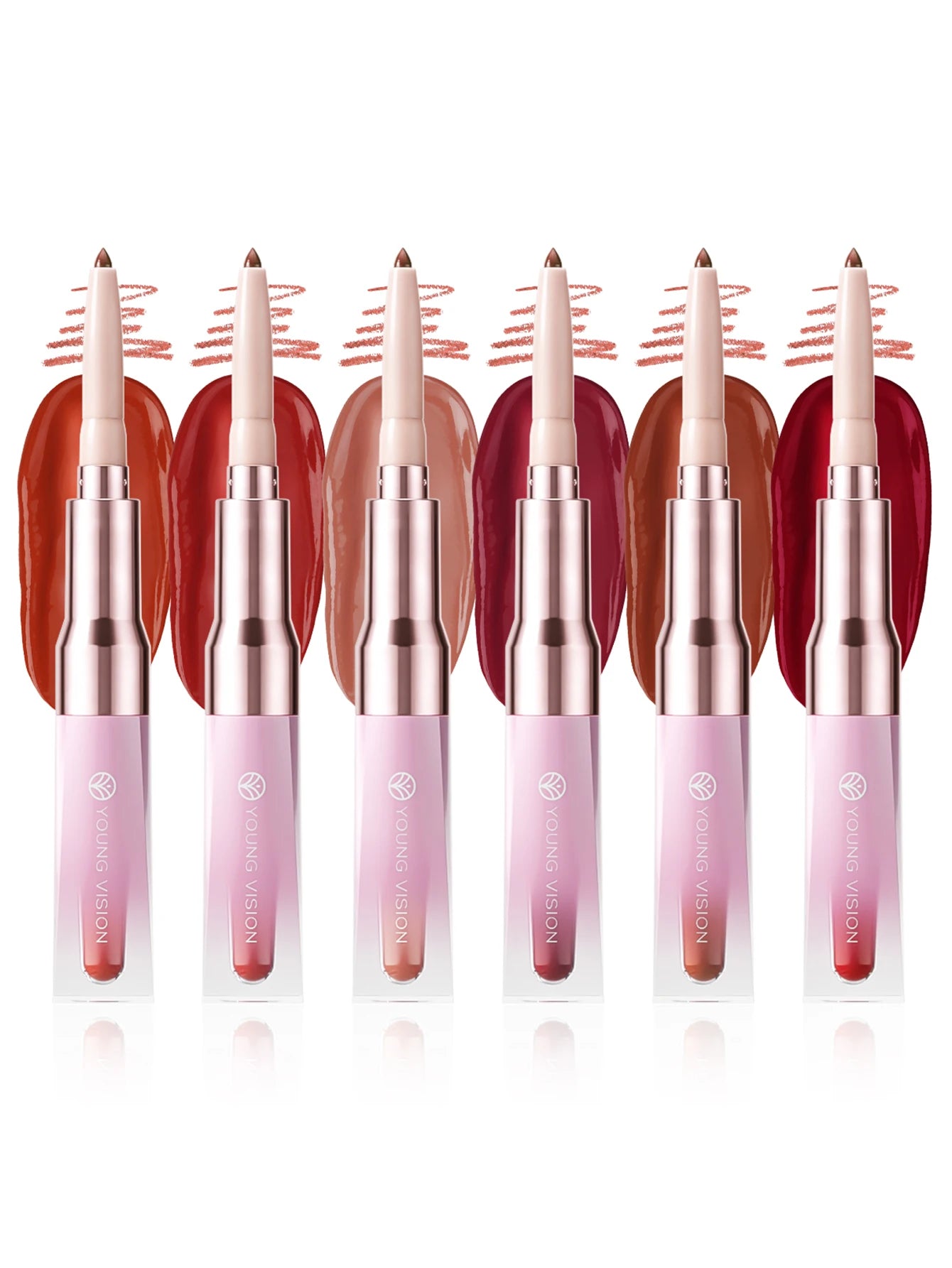 2-in-1 Lip Liner and Gloss Pen – Smooth Matte Liner & Mirror Shine Gloss for Defined, Juicy Lips – Perfect for Daily Makeup, Dat Zpaxo