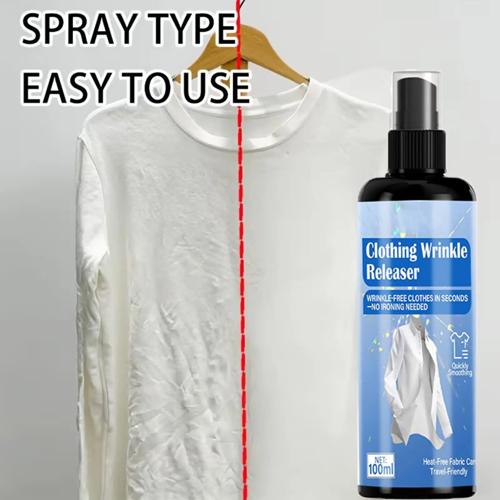 Wrinkle Remover Spray Anti Static Quick Dry Clothes Iron Travel