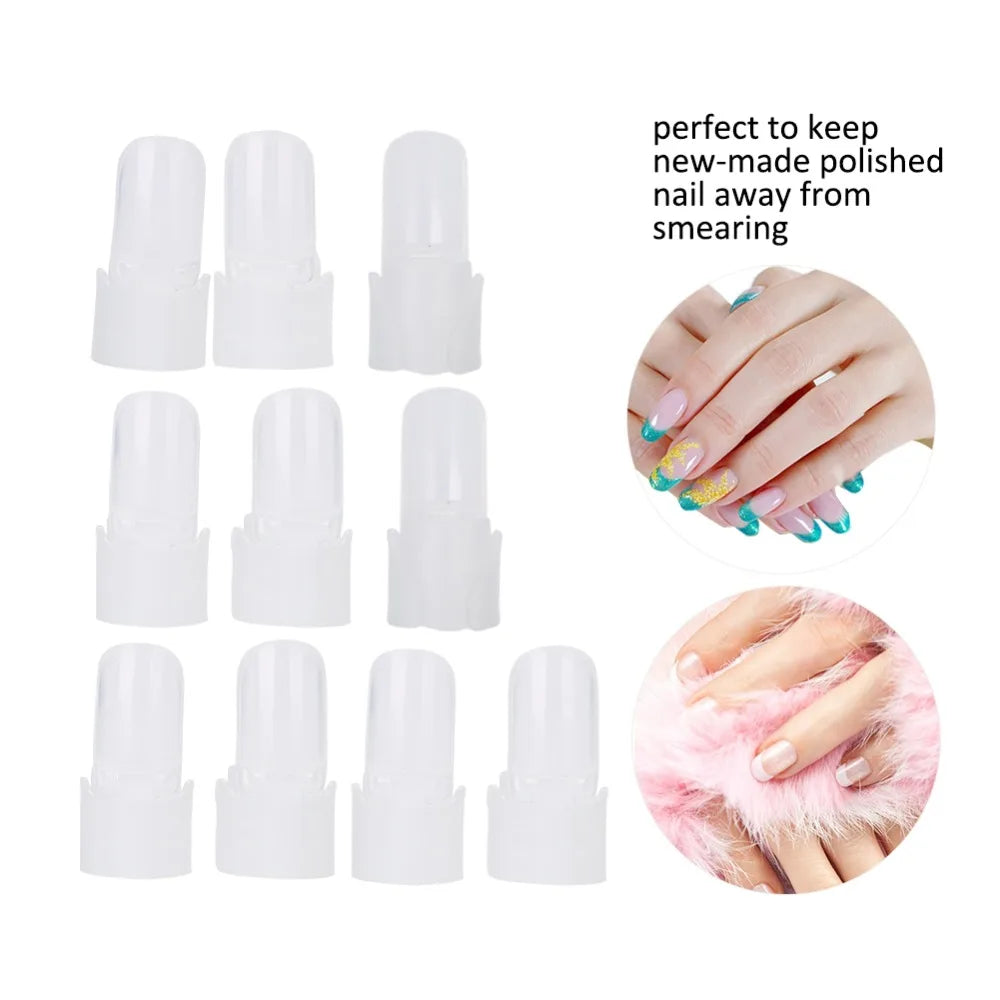 Flexible Finger Nail Cover Soft Elastic Dustproof Art Shield Rubber Zpaxo