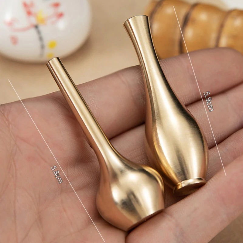 Nordic Mini Pure Copper Vase Plated Golden Flower Home Decoration