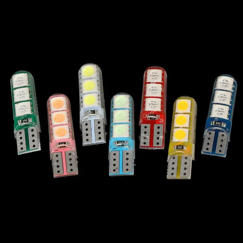 W5W T10 5050 6SMD LED Bulbs – Silicone Car Lights 10/20/30pk