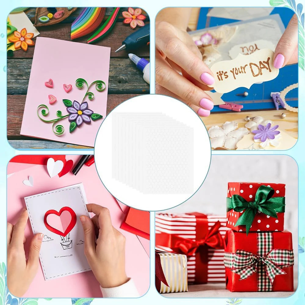 Hexagonal Strong Thickened Foam Double-Sided Adhesive Tape Foam Pop Dots DIY Scrapbooking Handmade Craft School Office Supplies Zpaxo