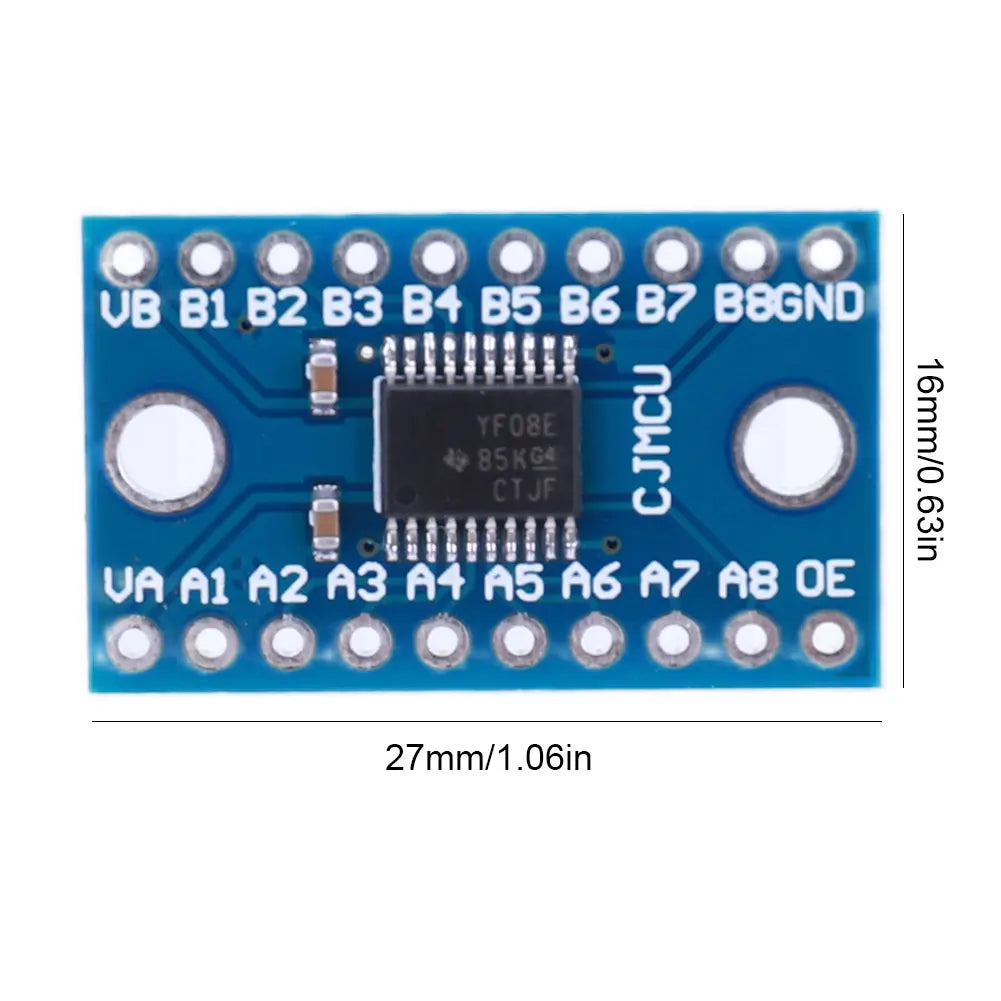 TXS0108E TTL Bi-directional Mutual Converter 3.3V 5V 8 Channel Logic Level Switching Shifter High Speed for Raspberry Pi Zpaxo