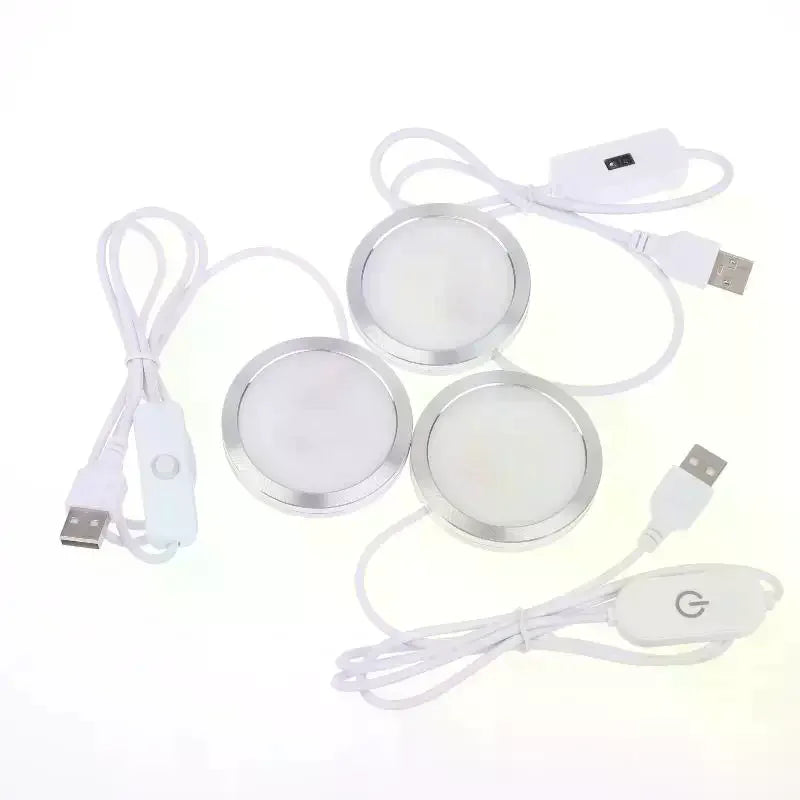 Bamboo Led Light Parts DIY Model Warm White Multicoour USB Round Zpaxo