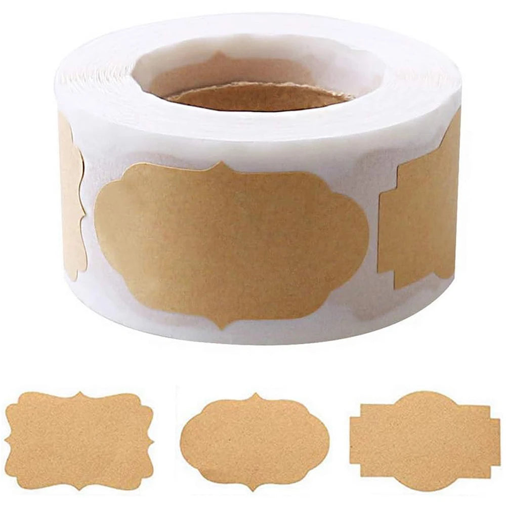 250Pcs/Roll Gift Tags Stickers Blank Name Labels Stickers Self-Adhesive Jar Labels for Presents Cosmetic Decoration Jars Food Zpaxo