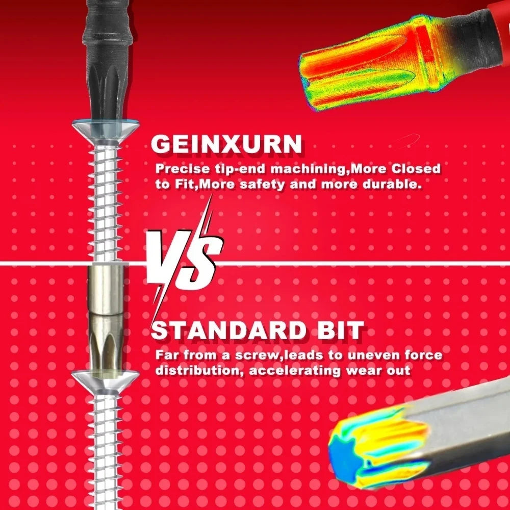 T6–T40 Torx Screwdriver Bit Set | Magnetic Impact Star Bits Screwdriver Bit Set Zpaxo