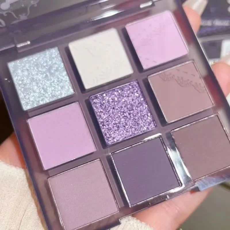 Pearlescent Matte Grey Purple Eye Shadow Punk Smoke 9 Colors