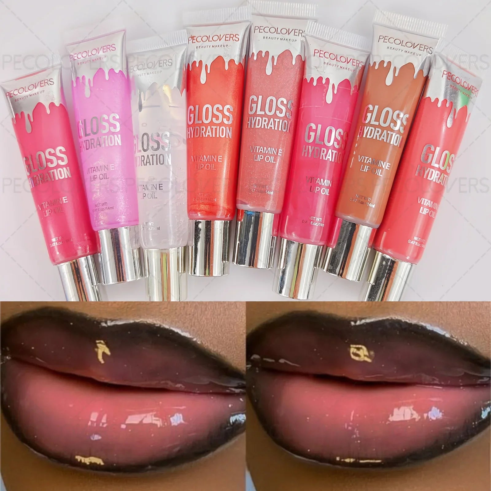 1PC Gloss Lip Gel, Glitter, Nourishing, Non-Sticky Lip Oil-Perfect Gift for Women with All Skin Types, Halloween Christmas Gifts Zpaxo