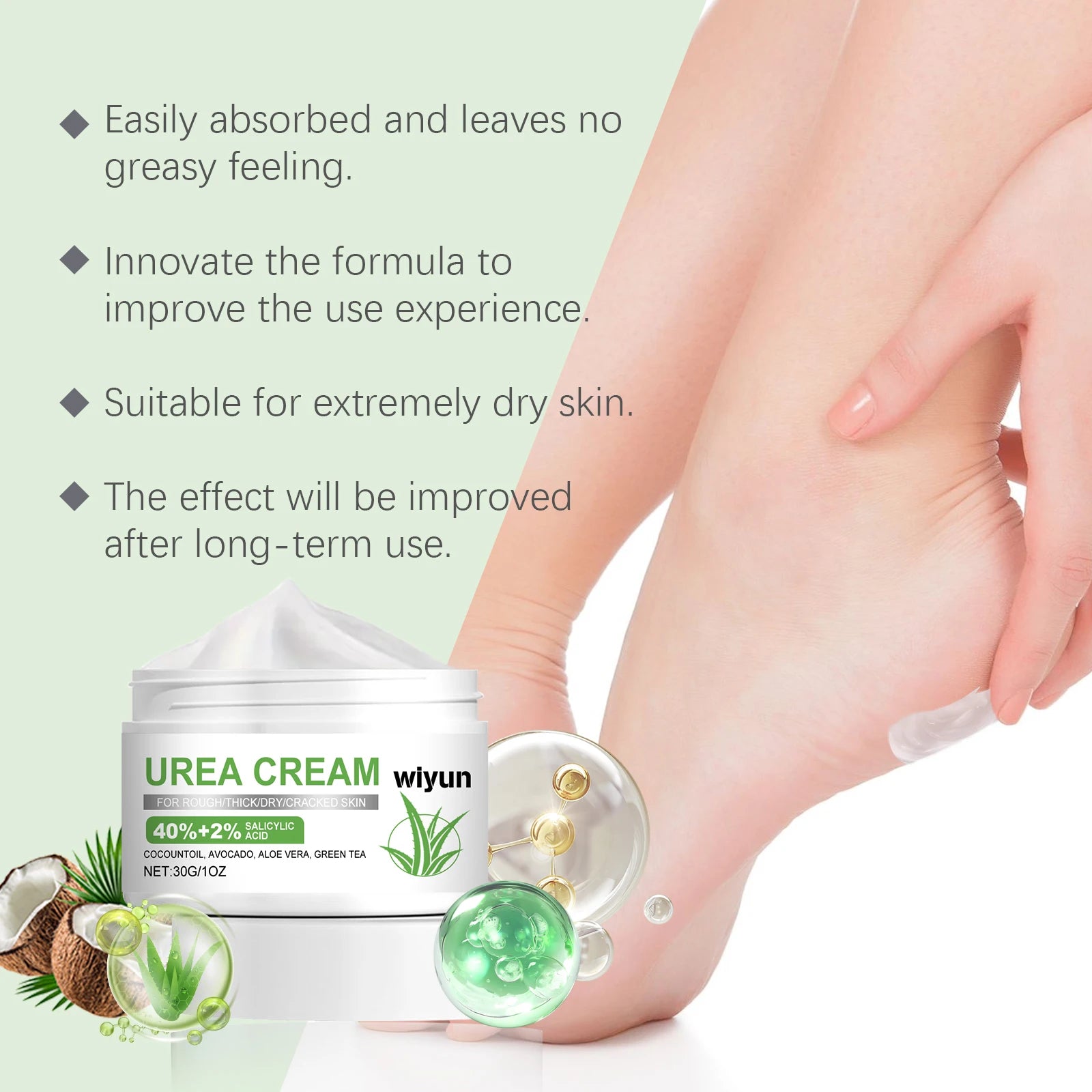 WIYUN 40% Urea Foot Cream – Cracked Heels & Callus Repair Urea Foot Cream Zpaxo