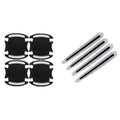Carbon Fiber Car Handle Protector Self-adhesive Reflective Door Guard Zpaxo White