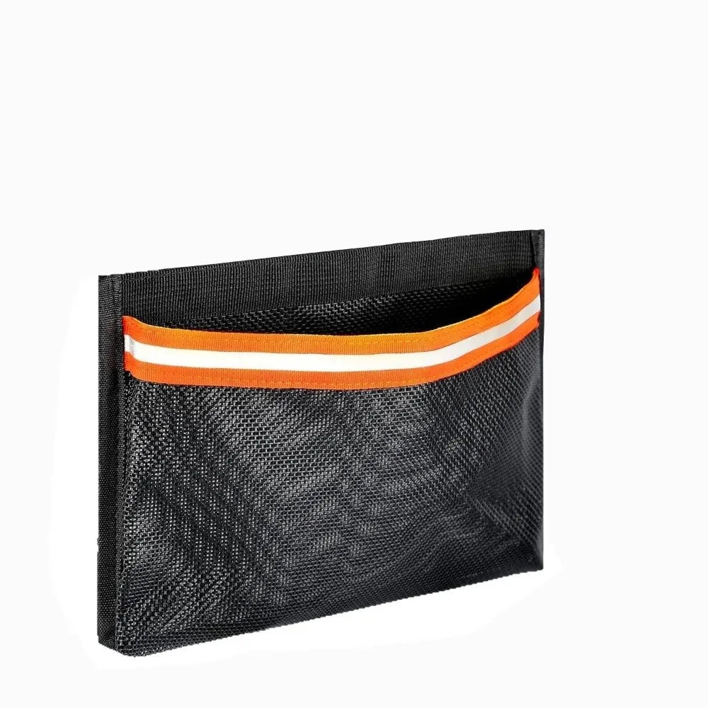 Portable Boat Storage Mesh Bag Removable Easy to Install Marine Organizers with Reflective Strips Multi-Purpose Zpaxo