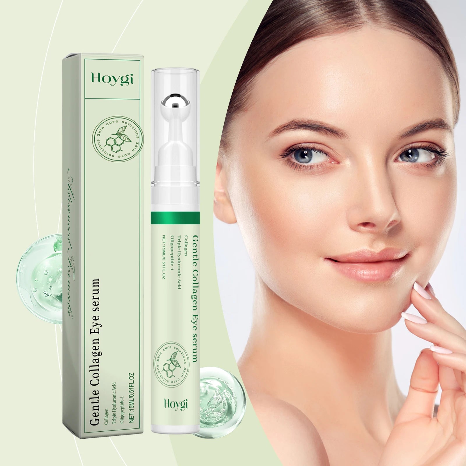 Hoygi Collagen Under Eye Serum Roller – Dark Circles & Bags Eye Serum Roller Zpaxo