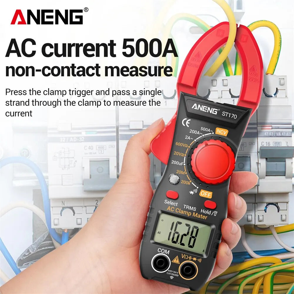 Clamp Meters Measuring AC DC Voltage Current Resistance Capacitance