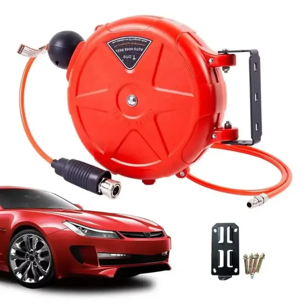 Swivel Bracket Retractable Air Hose Reel Compressor Wall Mounted Zpaxo